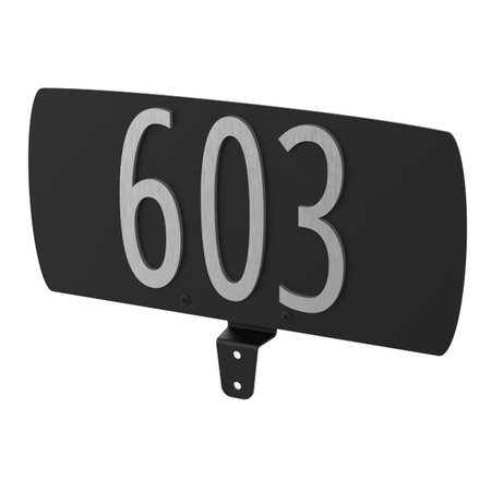 SPIRA MAILBOX 6.9 in. Address Plate for PostboxBlack SPA-A002BLK